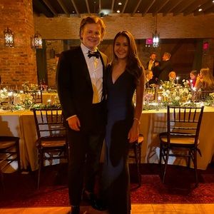 Navy blue formal floor-length dress!